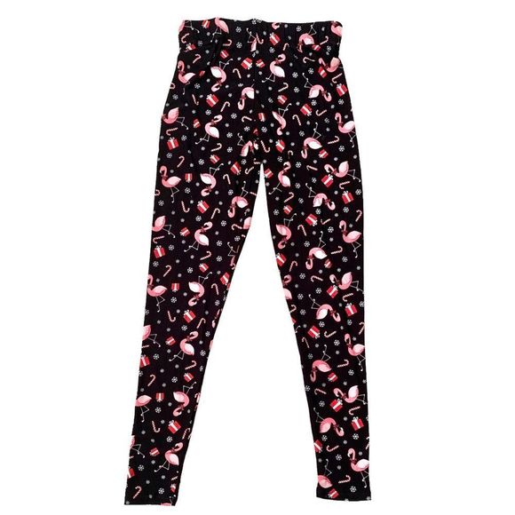 tiara international Pants - Flamingo Festive Print Leggings
